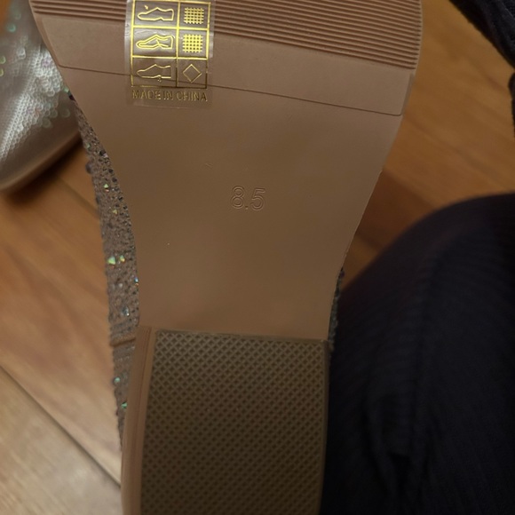 Sparkling Tan Ankle Boots - Picture 3 of 3